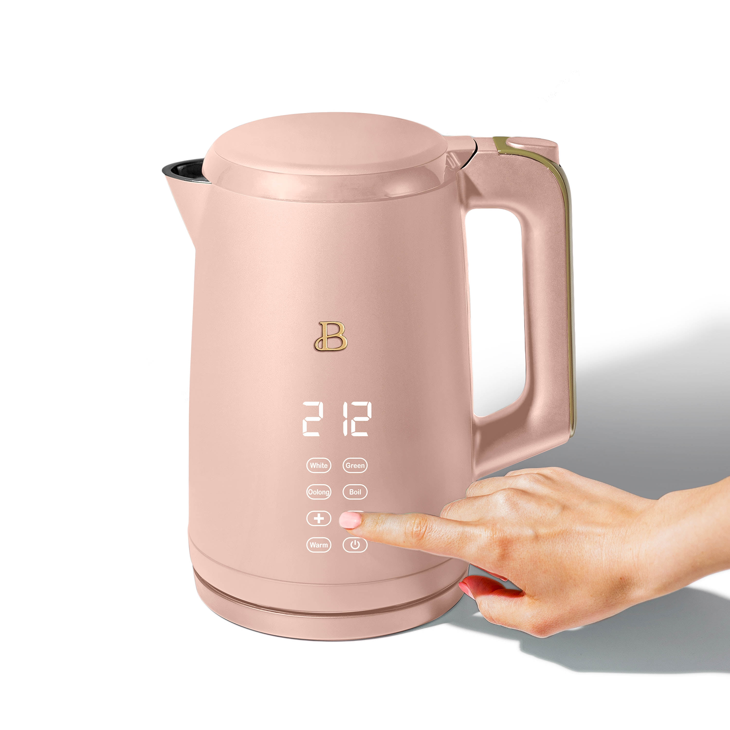 Beautiful 1.7-Liter Electric Kettle 1500 W with One-Touch Activation, Rose by Drew Barrymore