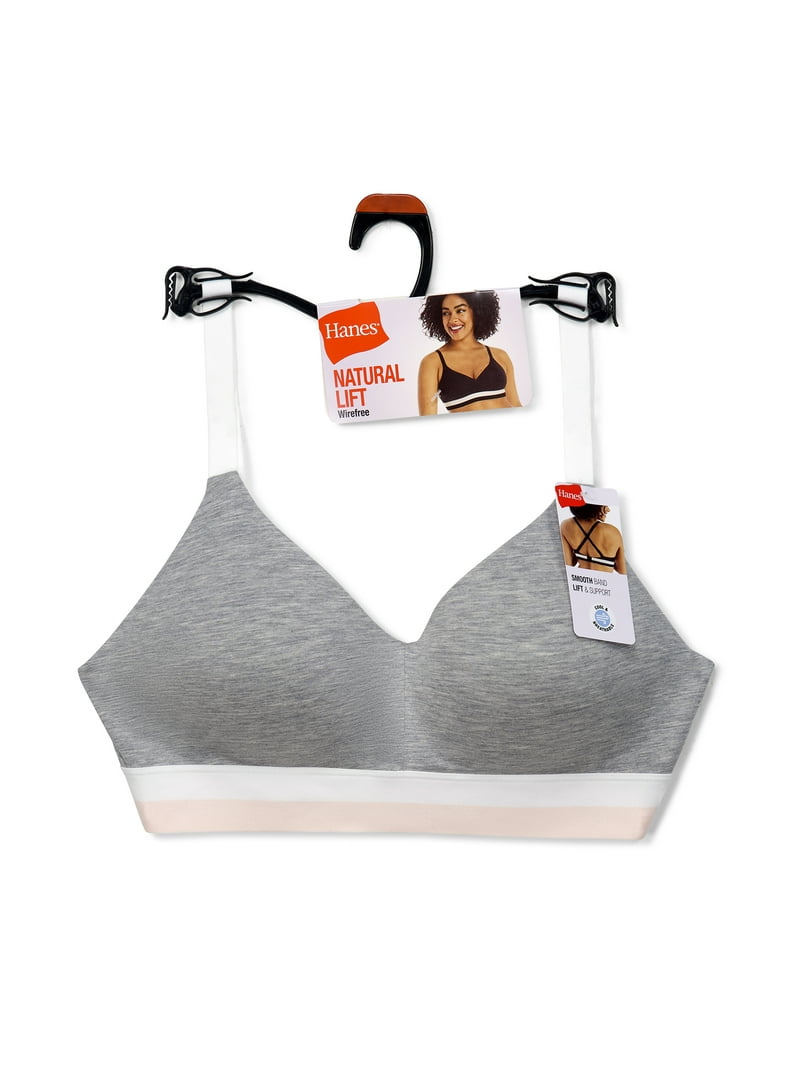 Hanes Womens Wireless Bra, Natural Lift Modal Full-Coverage Bra