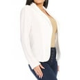 thumbnail image 3 of Women's Chic Long Sleeve Fitted Open Blazer Jacket for Casual Office Elegance, 3 of 4