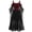 Burgundy, variant on Herrnalise Women's Christmas Halloween Evening Party Skirt Solid Vintage Gothic Criss Cross Off Shoulder Butterfly Sleeve Dresses L-5XL