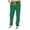 Army Green, variant on Inleife Womens Summer Pants Casual Elastic Waist Women New Fashion Bandage Solid With Pockets Sweatpant Full Length Pants