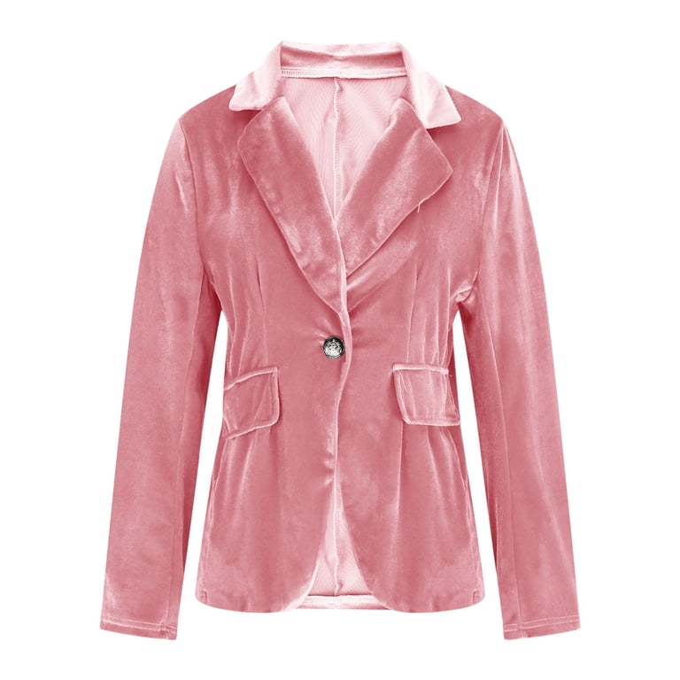 pink velvet blazer dress Good American Exec Velvet Blazer Mini Dress