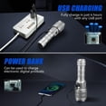 thumbnail image 3 of Linterna táctica LED TECBOTT USB-C IPX6 de 900000 lúmenes, 3 of 8