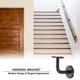 thumbnail image 5 of Uxcell 6 Conjuntos de Soportes de Barandilla Curvados de Acero Inoxidable con Tornillo para Pared de Paneles de Yeso y Madera Negro 2.4", 5 of 6