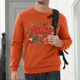 thumbnail image 2 of Men's Sweatshirt Christmas Shirt Long Sleeve Funny Holiday Crewneck T-Shirt, Letter Print Loose Fit Top, Trendy and Comfortable for Men's Casual Fashion,Saffron,2XL, 2 of 6