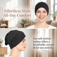 Soft Stretch Turban Cap for Women, Versatile Chemo Headwear & Head Wrap ...