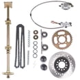 thumbnail image 3 of GELUOXI 32" Go Kart Completed Rear Live Axle Kit, Sprocket+Hub+Brake Assembly+Chain+Disc, 3 of 20