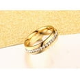 thumbnail image 3 of Crystal Wedding Ring For Womens 6mm Stainless Steel Engagement Jewelry, 3 of 6