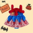 thumbnail image 5 of Bigetiay Baby Girl Halloween Outfit Patchwork Clown Bodysuit Jumpsuit Romper Dress With Hat Party Dress up Outfits, Size 6-9 Months, 5 of 5