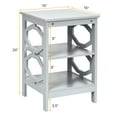 thumbnail image 3 of Costway 3-tier Nightstand Sofa Side End Accent Table Storage Display Shelf Grey, 3 of 10