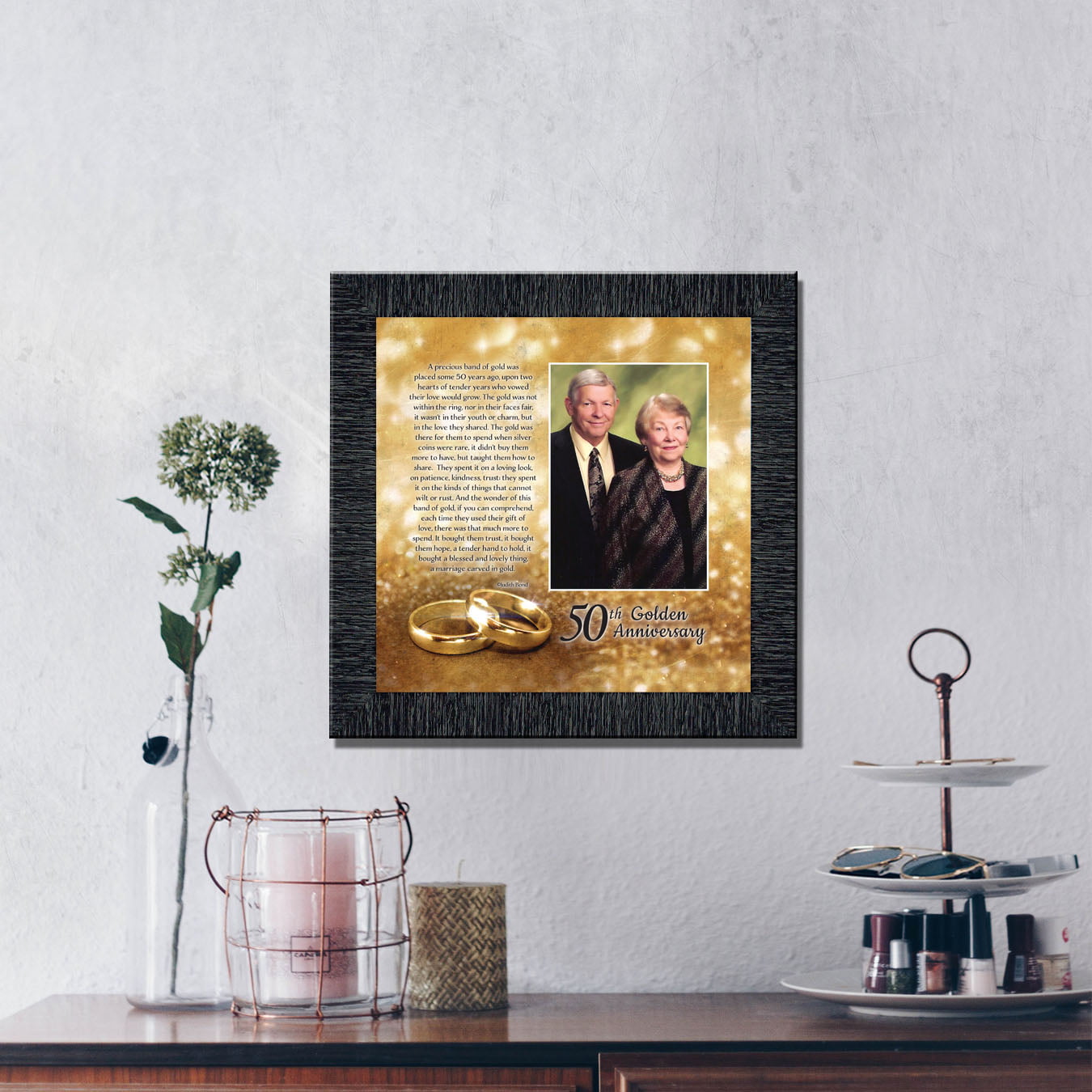 Gifts for Inlaws That Have Everything Family Picture Frame Collages 50th Wedding Bithday Anniversary Parents Golden Wedding 50 Years Grandparent Marriage Gold Willow Family Tree Granny Picture Frame