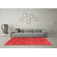 thumbnail image 3 of Ahgly Company Indoor Square Abstract Red Modern Area Rugs, 5' Square, 3 of 4