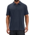thumbnail image 1 of CAMISA POLO DE NEGOCIOS DE MANGA CORTA CON BOTONES Y COLLAR PARA HOMBRE EN TEXTURA JACQUARD M AZUL OSCURO, 1 of 6