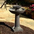 thumbnail image 2 of Smart Solar, Riverstone Solar-on-Demand 2-Tier Fountain - Brown, 2 of 2