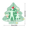 thumbnail image 3 of Metal Hanging Christmas Tree Wind Spinner - Festive Garden Decoration with Stylish Tree Design for Holiday Cheer in Your Yard, 3 of 7