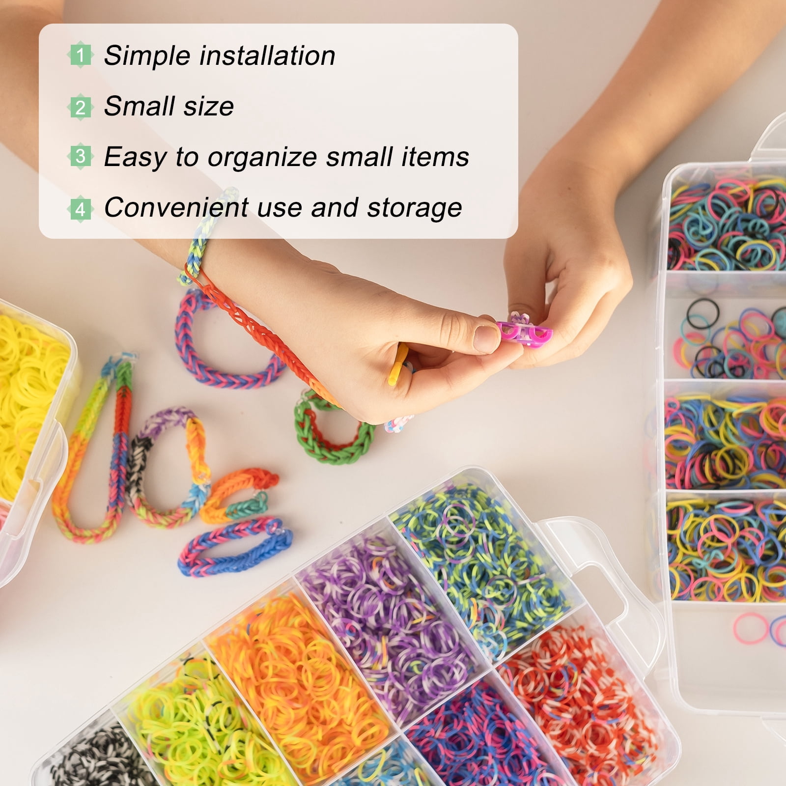 20Pcs Silicone Rubber Bands Non-slip 4.33 Inch for Art, Green