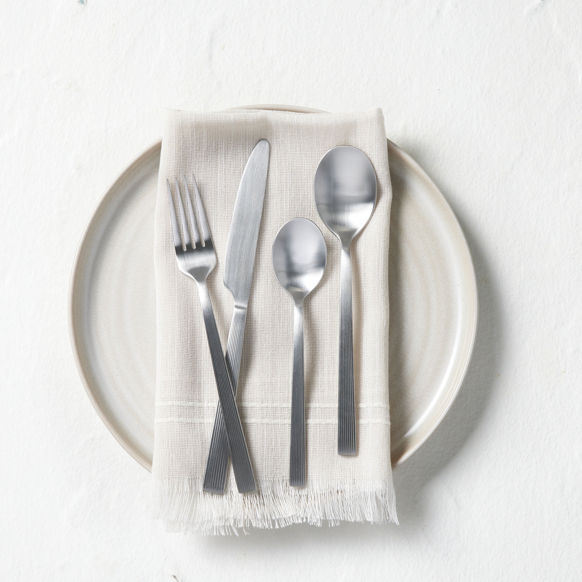 Better Homes & Gardens, River Satin 42-Piece Stainless Steel Flatware Set, Service for 8