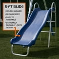 thumbnail image 5 of TSC Reese Galvanized Metal Swing Set with 2 Swing Seats, 5-ft Blow-Molded Slide & Bonus 4-Pc Anchor Kit, 5 of 9