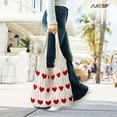 thumbnail image 6 of SUOSDEY Summer Beach Tote Bag for Women with Heart Knit,Hollow Crochet Shoulder Bag Aesthetic Boho Hobo Bag, 6 of 7