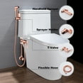 thumbnail image 2 of Bidet Sprayer for Toilet, Handheld Cloth Sprayer, Bathroom Sprayer Kit Spray Attachment with Hose, Stainless Steel Easy Install Great Water Pressure for Bathing Pets, Feminine Hygiene, 2 of 10