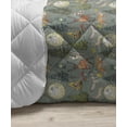 thumbnail image 3 of Magic Moon Down Alternative Comforter, Cat Jumping Crescent Triangles Intricate Esoteric Motifs Print, Microfiber Quilt for All Season, 5 Sizes, Quartz White, by Ambesonne, 3 of 3