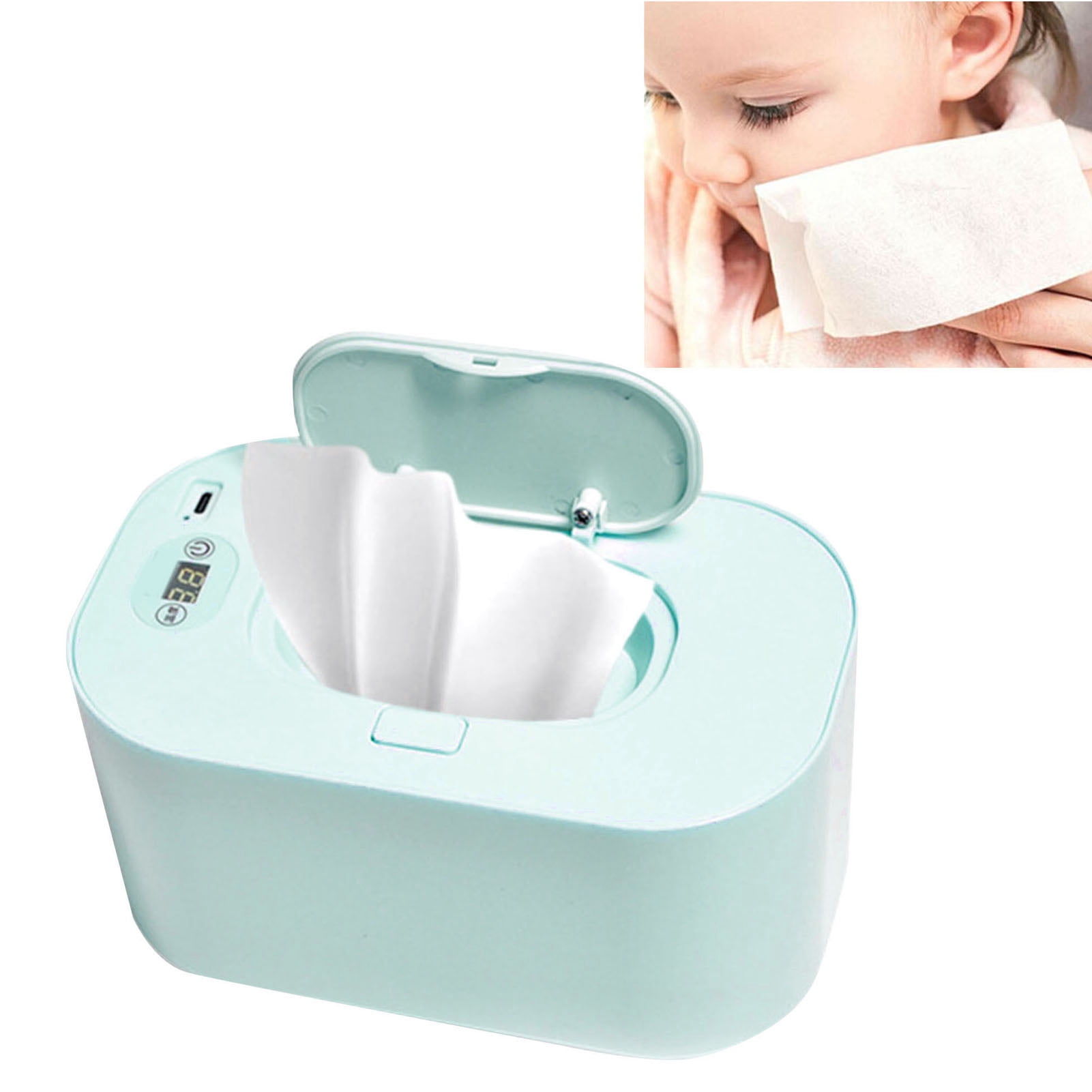 Wet Wipes Dispenser Heater, Large Capacity Portable Household Heating Box, Stay Hydrated Baby Wipe Warmer for Home (7LtBLlpF-16)