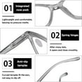 thumbnail image 5 of KOOSUFA Cat Eye Blue Light Blocking Reading Glasses +2.0 Spring Hinge Transparent Frame Womens Computer Readers Eyeglasses Transparent Grey, 5 of 7