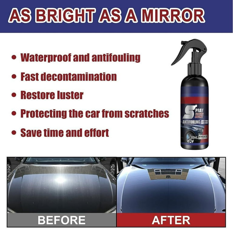 Multi-Functional Coating Renewal Agent, Car Coating Agent Spray, 3 in 1  High Protection Quick Coating Spray, High Protection Quick Car Spray,  Plastic