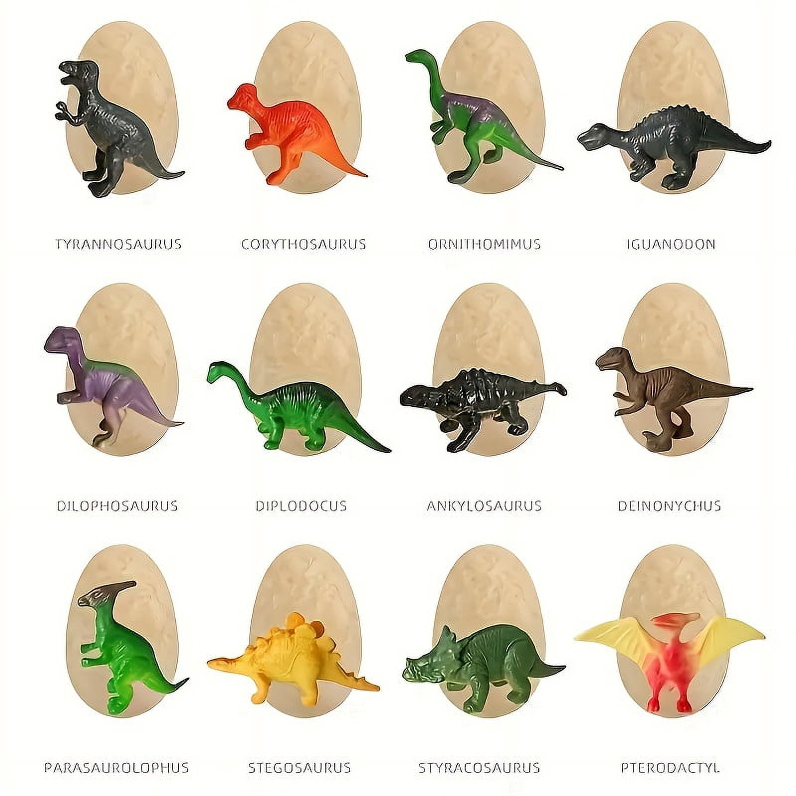Dinosaur Egg Excavation Kit - 12 Surprise Dino Eggs with Dig Tools & Educational Cards, STEM Toy for Kids 3-12, Perfect Easter Basket Stuffer & Birthday Gift for Boys & Girls