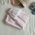 thumbnail image 2 of Ashirexll Girls Pants, Summer Pants, 1-11Y Summer Children Elastic Waist and Ankle Pants with Plaid and Lace Mesh Loose Casual Trousers, 2 of 5