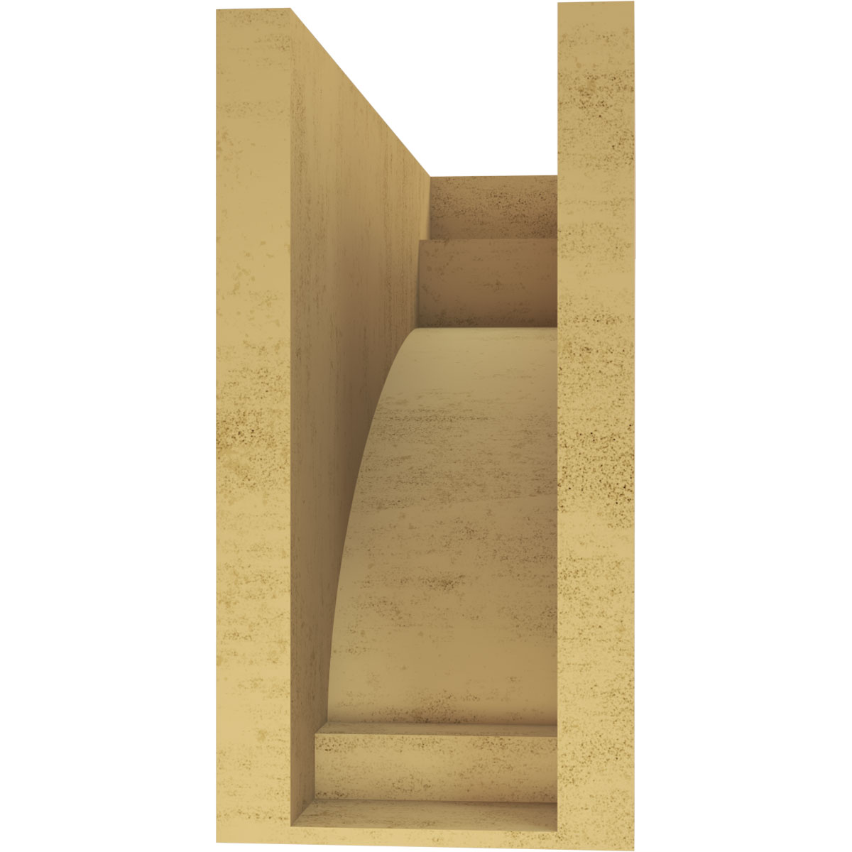 9"W x 27"D x 18"H Classic Rivera Rough Cedar Woodgrain TimberThane Corbel, Primed Tan