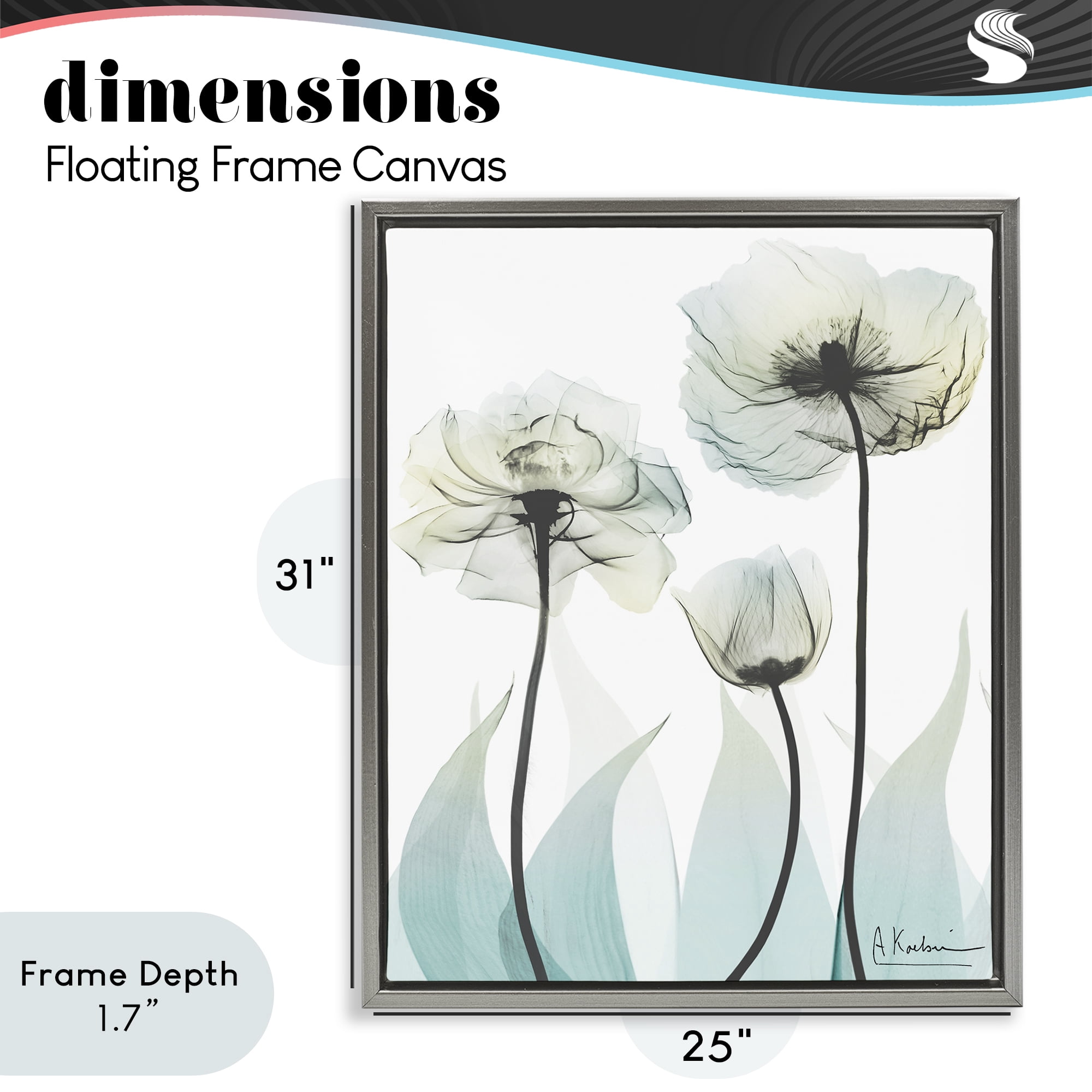 Stupell Industries Luxury Of Creation Gray Framed Floater Canvas Wall Art, design by Albert Koetsier