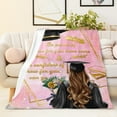 thumbnail image 2 of Graduation Blanket Gift - 30 x 40 Inches Class of 2024 Throw Blanket for Women & Men, Black Grad Soft Blankets for Graduation Day, College, Senior, 2 of 5