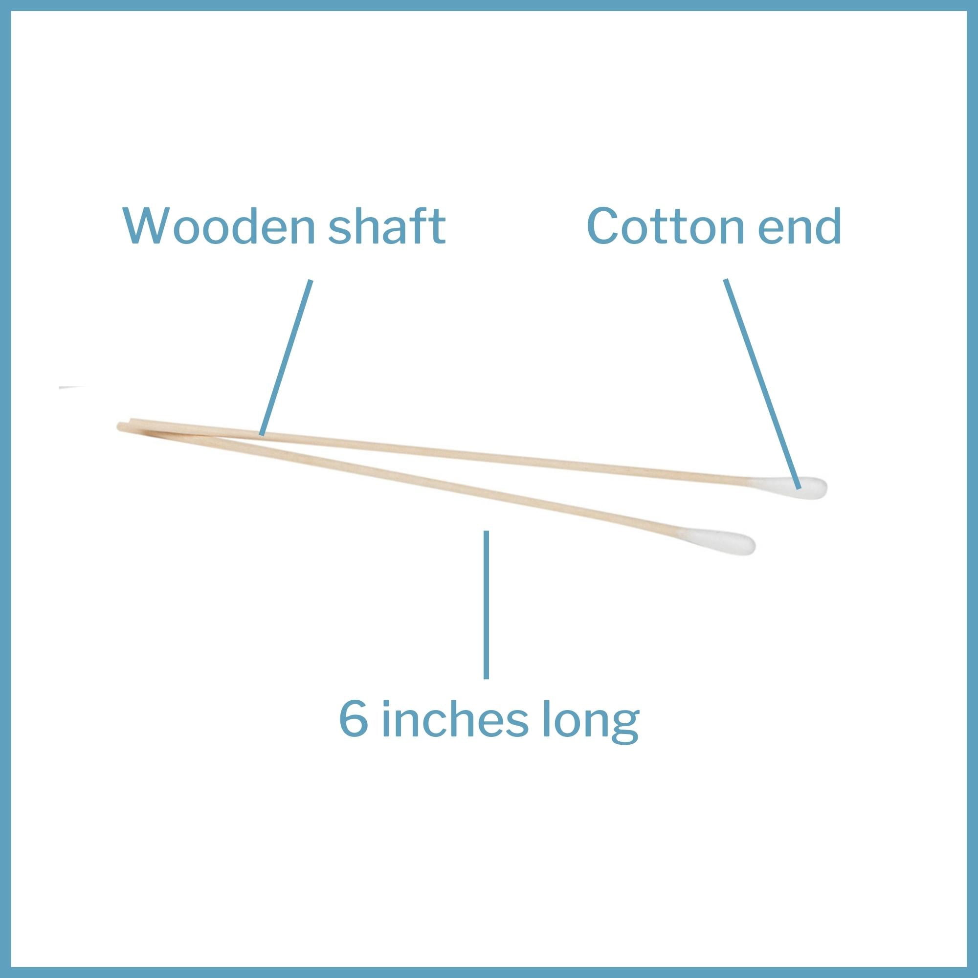 McKesson Cotton-Tipped Applicators, Sterile - Wooden Shaft, 6 in Long, 100 Count, 10 Packs, 1000 Total