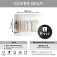 thumbnail image 3 of Funda de cojín lumbar decorativa BlissBlush Grey 30 x 50 cm, 3 of 6