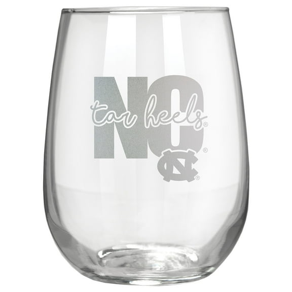 North Carolina Tar Heels Etched 17oz. City Stemless Wine Glass