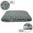 thumbnail image 3 of Modern Pet Bed, Geometric Pattern with Twisted Tangled 3D Style Lines Curves and Waves, Resistant Pad for Dogs and Cats Cushion with Removable Cover, 24" x 39", Grey Marigold Pale Blue, by Ambesonne, 3 of 4