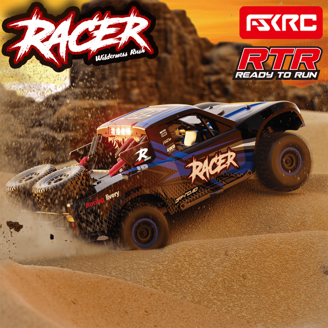 RD12 1/12 Scale RC Drift Car for Adults, 2.4G 4WD Full-Proportional Brushed Drift Racing Car with Gyroscope and 7-Color LED Lights for Hobbyist - RTR