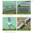 thumbnail image 4 of 11.5' x 10' Walk-In Greenhouse - Galvanized Steel Frame with 6 Mesh Windows & Zippered Door, Green, 4 of 10