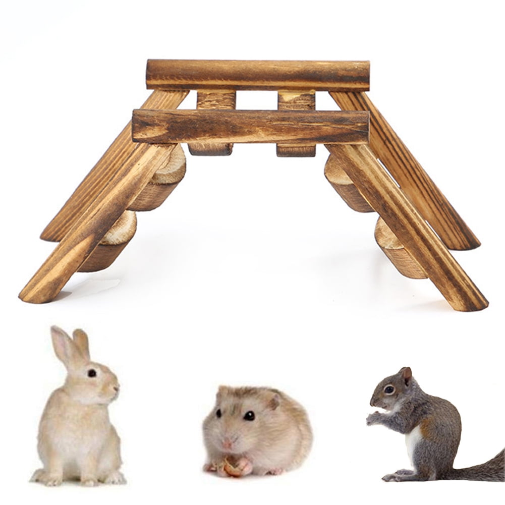 Flexible Wooden Rat Hamster Plank Ladder Bridge Hamsters Gerbils Parrot Bird Toy 