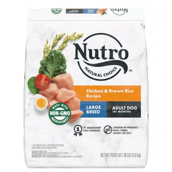 Nutro Natural Choice Adult Large Breed Chicken and Brown Rice Recipe Dry Dog Food 30 lb