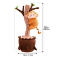 thumbnail image 2 of Plush Dancing Elephant or Monkey on Tree Struck Toy, Electric Interactive Musical Animal with Recording and Repeating, 12.9-inch (33cm) Climbing Stuffed Toy, 2 of 6