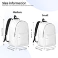 thumbnail image 3 of Yiaed White Print Backpack, Premium Laptop Backpack, Travel Backpack for Women, Lightweight Backpacks, Comfortable Back Pack-Small, 3 of 7
