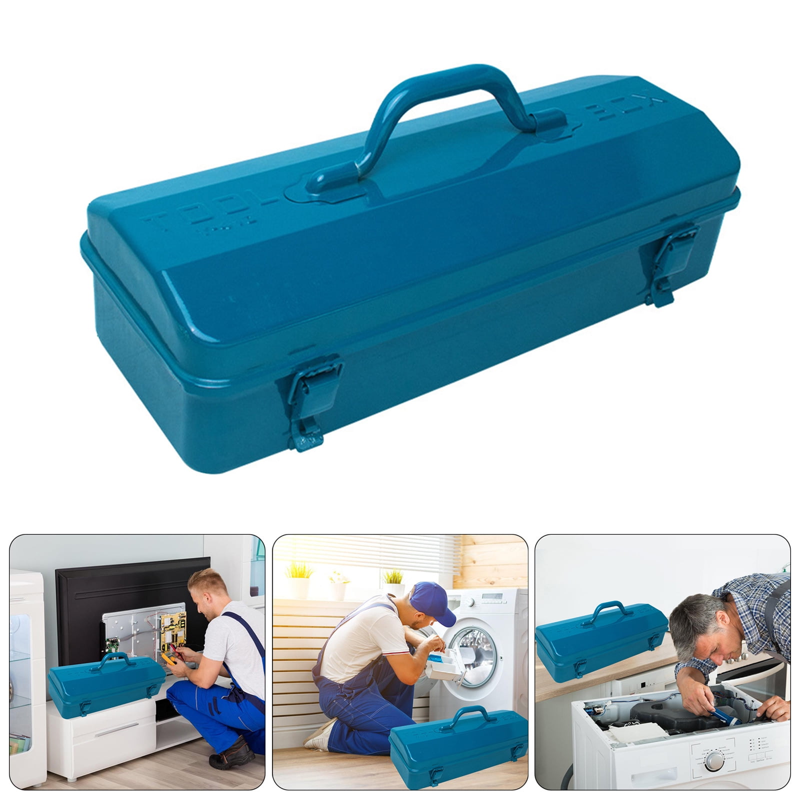 Iron Hardware Tool Box Thick Combination Suitcase Electrician Carpenter Maintenance Electric Drill Storage Box