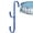 A, variant on Pool Pole Hook Hanger Swimming Metal Brackets Pool Hook for Telescopic Poles, Skimmers, Leaf Rakes, Net, Brush, Vacuum Hose, Garden and Pool Accessories (Blue)