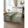 thumbnail image 2 of Sage Green Flat Sheets Only Twin XL Size, Soft Breathable Bed Top Sheets for Mattress, Retro Oil Painting Modern Abstract Art Aesthetics Bedding Flat Sheets for Home Hotel Bedroom Bed Protection, 2 of 9