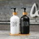 thumbnail image 2 of Juego de Baño con Dispensador de Jabón con Dispensador de Jabón y Loción para Manos, Adecuado para Decoración de Baño de Granja, Blanco y Negro, 2 of 5