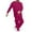 Hot Pink, variant on Men's Casual Suit Set, Solid Color 2-Piece Tracksuit with Sweatshirt & Cargo Sweatpants, Comfortable Outfit for Daily Wear Spring Autumn Winter Outdoor Leisure