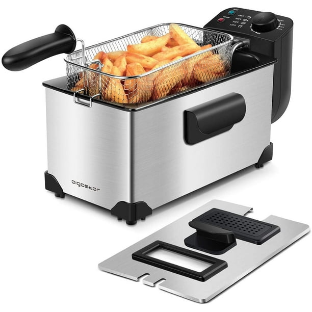 Aigostar Deep Fryer, Electric Deep Fat Fryers with Baskets, 3 Liters