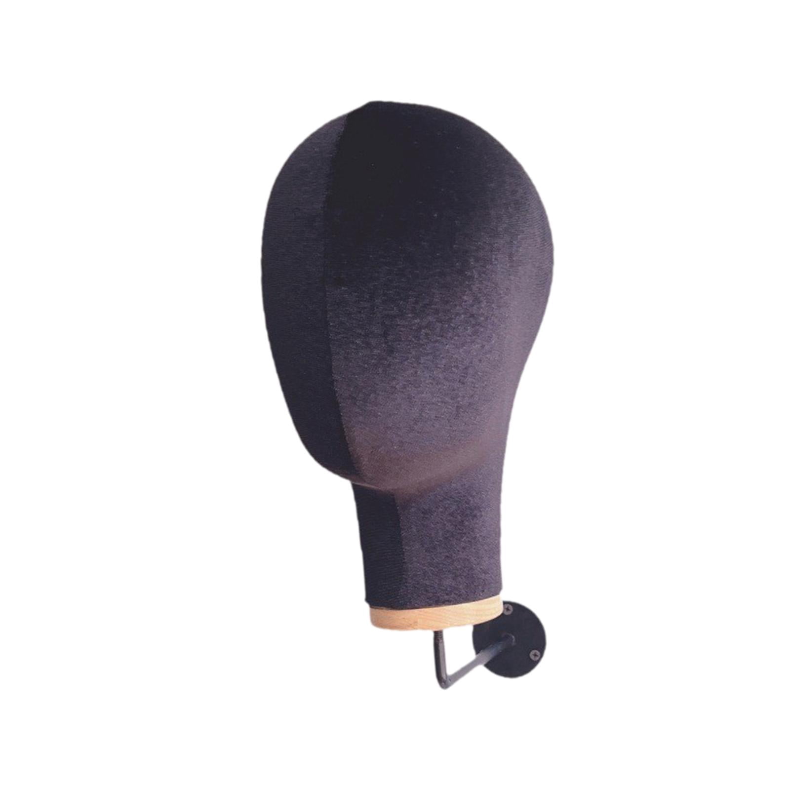 Serenable Mannequin Head, Wall Mount Stand Sturdy Wall Hat Rack, Fashion Lightweight Manikin Head Holder for Home Shopping Mall Black